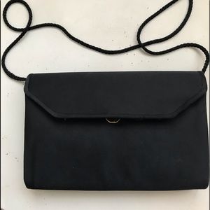 Black over the shoulder clutch
